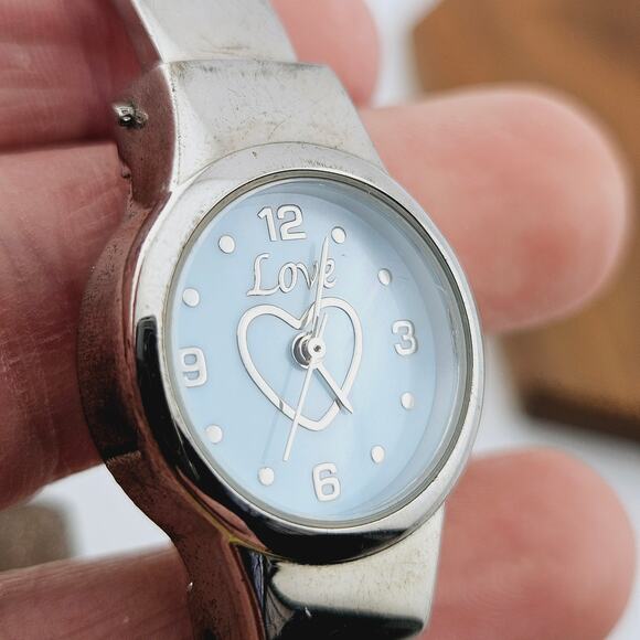 Live Laugh Love Women's Stainless Steel Cuff Style Wrist Watch Engraved - Picture 3 of 7